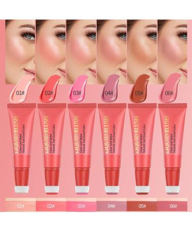 Liquid Blush Long Lasting Matte Silky Cream Blush Moisturizing Silky Blush Smooth Creamy Texture Face Makeup Wand (06) - Buy Online on GoSupps.com