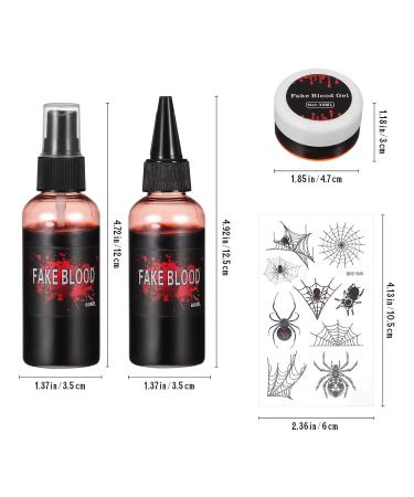 Holibanna Halloween Fake Blood Makeup Kit Coagulated Spray & Dripping Blood for Zombie Vampire & Monster Cosplay - Buy Online on GoSupps.com