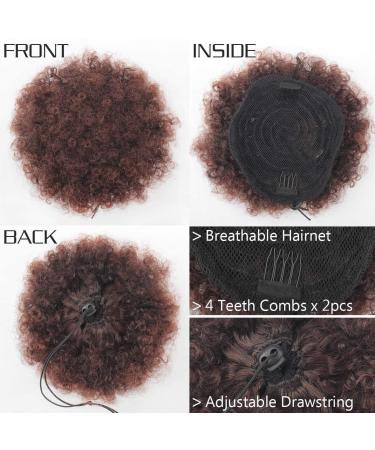 Xtrend Natural Black Afro Ponytail Extensions - Kinky Curly Kankalon Fiber Updo with Clips - Perfect Short Puff Hairstyle - Buy Online on GoSupps.com