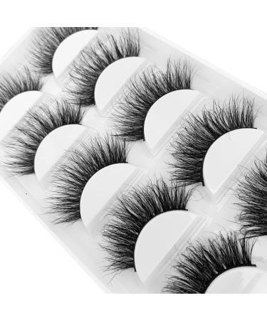 3D Mink Lashes - Dramatic Cat-Eyes Look, Natural Fluffy Volume, Long Wispy - 100% Real Siberian Mink Fur - Cruelty-Free - Reusable & Handmade - 5 Pairs (A11) - Buy Online on GoSupps.com