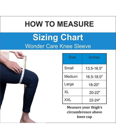 Knee Stabilizer Support & Compression Relief for Meniscus Tear & Arthritis | Adjustable Bi-Directional Straps WonderCare M (17.2-19.6 - Buy Online on GoSupps.com