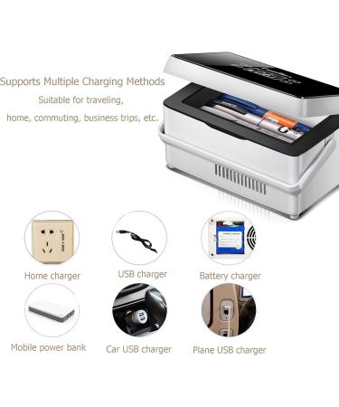 Insulin Cooler Case Portable Insulin Refrigerator for Travel Diabetic Cooler Box Mini Drug Refrigerator Keeping Cooling 2-8 with Alarm&LED Display 2*Battery&USB Chargerable Ideal for Refrigerated Medicine (10200Mah*2) - Buy Online on GoSupps.com