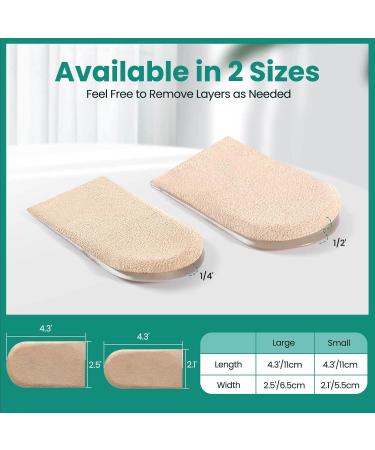 Height Increase Insoles - 5mm to 10mm Heel Lifts for Men & Women | Comfort Shoe Inserts for Leg Length Discrepancy & Heel Pain Relief - Buy Online on GoSupps.com