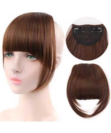 Bangs Hair Clip Straight Synthetic Blunt Bangs Clip in Bangs Hair Extensions Synthetic Neat Flat Bang with Temples Thick Front Face Fringe Bangs Hairpieces for Women Bangs Clip in Hair (Color : 1B 6inches 1B - Buy Online on GoSupps.com
