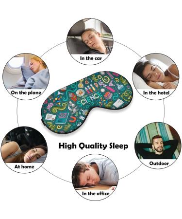 Physics Biochemistry Science Sleep Mask Eye Cover Adjustable Strap, Blocks Light for Night Travel & Nap Men Women - Buy Online on GoSupps.com