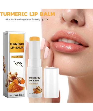 Lip Lightening For Dark Lips Whitening Turmeric Lip Balm Lips Pink Bleaching Cream Balm Moisturizing Daily Lip Care Balm with Turmeric Extract Repair Cracked Chapped Dry Lips (5g) - Buy Online on GoSupps.com