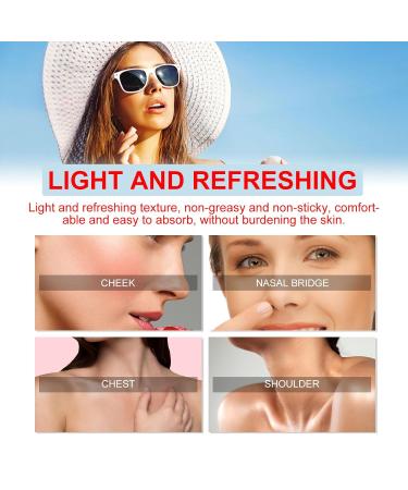 Mineral Sunscreen Stick with Zinc Oxide SPF 50+ Face Sunscreen Stick Transparent Texture Moisturizing and Refreshing Non-Sticky Comfortable Skin Feel Easy to Apply Waterproof - Buy Online on GoSupps.com