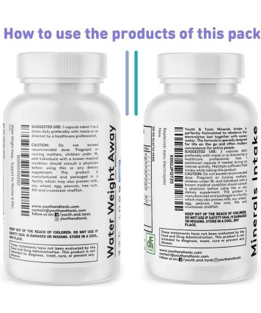 Water Weight Pills for Bloating Relief and Diuretic Support - Potassium, B6, VIT D, Dandelion - Natural Supplement for Women and Men - Buy Online on GoSupps.com