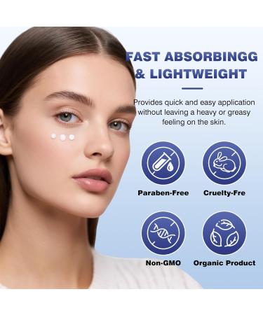Caffeine Eye Cream Under Eye Cream for Dark Circles and Puffiness 5 in 1 with Retinol Niacinamide Hyaluronic Acid& Peptides - Eye Cream Anti Aging for Reduce Wrinkles Puffiness and Bags Under Eyes Blue - Buy Online on GoSupps.com