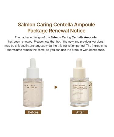 Salmon Caring Centella Ampoule - Salmon PDRN Salmon Egg Extract Centella Madecassoside Calming Soothing Restore and Rejuvenate Sensitive Skin Korean Skincare - Buy Online on GoSupps.com
