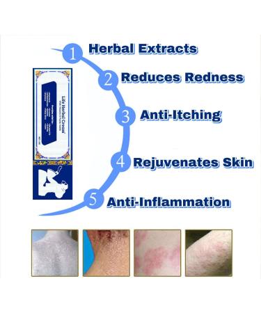 Life Herbal Cream with Vitamin D - Skin Relief for Itch, Inflammation, and Rashes - Buy Online on GoSupps.com