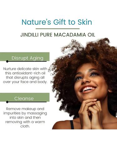 Jindilli Pure Macadamia Oil for Hair and Skin - Cold-Pressed, All-Natural, Vegan, Non-GMO, Hexane-Free - 1 fl oz - Moisturizing and Nourishing - Buy Online on GoSupps.com