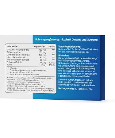 Neravil Blue High Dose Tablets for Men Instant Effect With Natural Active Ingredients Extra Strong with Ginseng Guarana and Ashwagandha - Buy Online on GoSupps.com