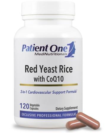 Patient One Red Yeast Rice with CoQ10 | Supplement to Support Heart Health and Healthy Lipid Metabolism* | 600 mg RYR and 50 mg CoQ10 | 120 Capsules