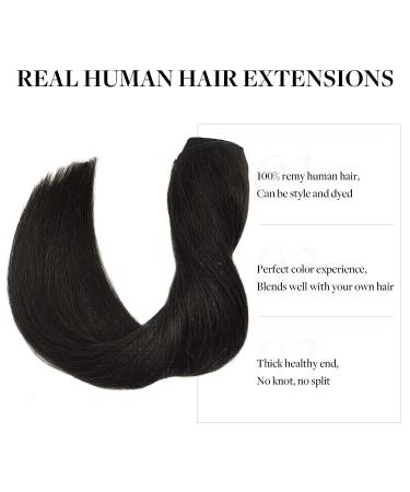 DOORES 18 Dark Brown Wire Hair Extensions - 95g Remy Human Hair, Natural Straight Invisible Hairpiece - Buy Online on GoSupps.com