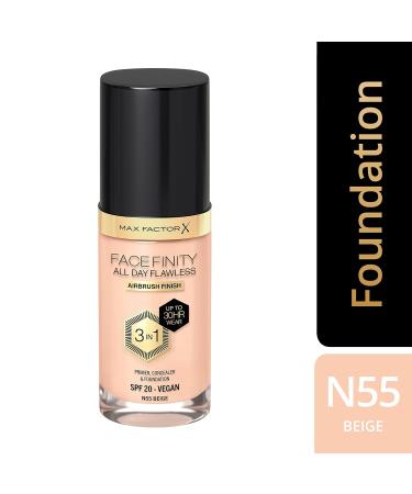 Max Factor Facefinity All Day Flawless Make-up in Fb.55 Beige - Long-lasting Flawless Finish for All Skin Types | International Shipping Available - Buy Online on GoSupps.com