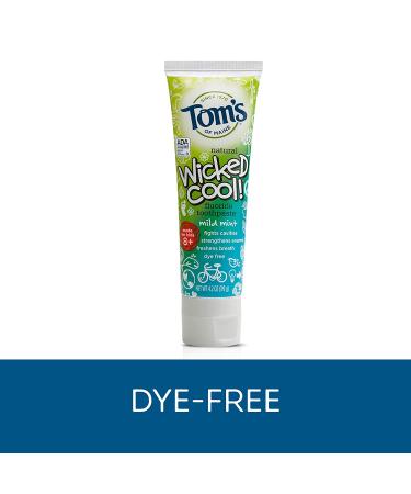 Tom's of Maine Wicked Cool Mild Mint Fluoride Toothpaste 4.2 oz - Natural Oral Care - Buy Online on GoSupps.com