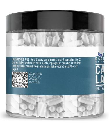 Earthborn Elements Calcium Lactate 200 Capsules - Pure Calcium Supplement for Bone Health - 200 Count Pack - Buy Online on GoSupps.com