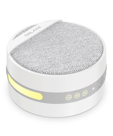 Portable White Noise Machine with 11 Soothing Sounds  Night Light  USB Rechargeable for Travel & On The Go  32 Volume Levels  Timer  ONLAKE Sleep Sound Machine for Baby Kids Adults Sleeping Grey