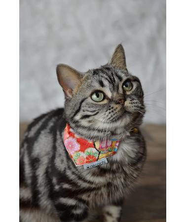 Necoichi Bandana Cat Collar with AirTag Pocket Tracker - Blossoms Red - Buy Online on GoSupps.com