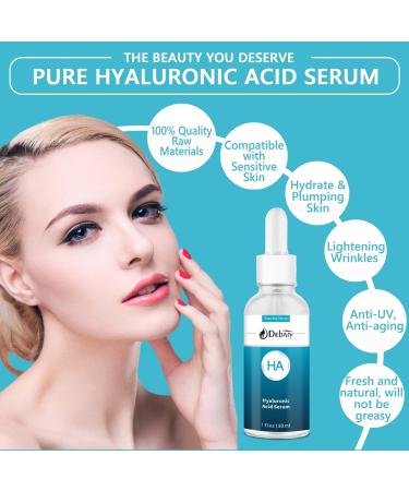 DEBAIY 3 Pack Hyaluronic Acid Serum - Moisturizing Anti-Aging Facial Serum (1fl.oz | 30ml) - Best for Youthful Skin - International Shipping Available - Buy Online on GoSupps.com