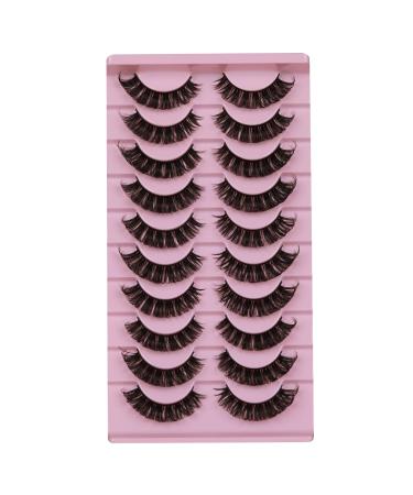 Buy Wiwoseo Russian False Eyelashes - 16MM D Curl Wispy 3D Effect - 10 Pairs Faux Mink - Buy Online on GoSupps.com