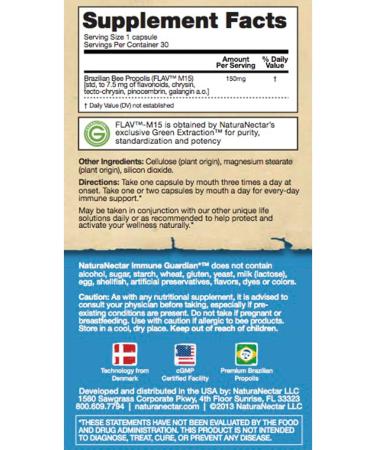 NaturaNectar Immune Guardian - Natural Immune Support Supplement - 30 Count - Buy Online on GoSupps.com