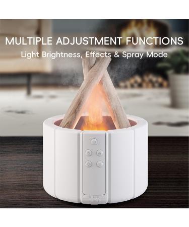 Campfire Flame Diffuser - 250ml Aromatherapy Humidifier with Remote Control | Essential Oil Diffuser for Home Bedroom & Office | Auto Shut-Off & Night Light - Perfect Gift (Black - Buy Online on GoSupps.com