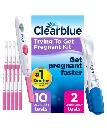 Clearblue Ovulation Tests & Clearblue Pregnancy Tests - Trying For A Baby Kit. Proven To Help You Get Pregnant. 10 Digital Ovulation Tests And 2 Ultra Early Pregnancy Tests