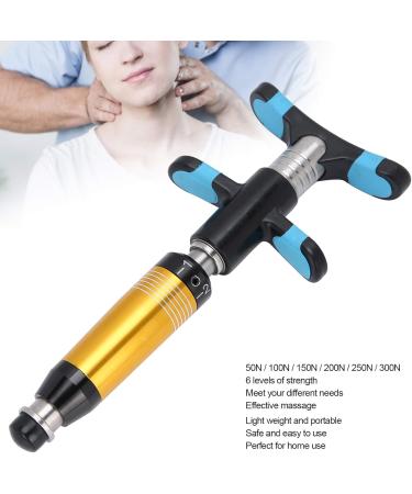 Chiciris Chiropractic Adjustment Tool - Heat-Resistant 6 Steps Stainless Steel 304 Spine Adjuster (Gold) - Manual Bone Correction Handle - Buy Online on GoSupps.com