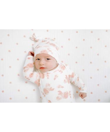 aden + anais Snuggle Knit Newborn Gift Set - Knotted Gown, Swaddle Blanket, Hat, Bib - 0-3 Months Rosettes - Buy Online on GoSupps.com