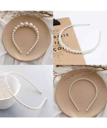 Yucool 4 Pearl Hair Ties | Elegant Pearl Hair Accessories for Weddings Parties & Gifts - 8 Pack - Buy Online on GoSupps.com