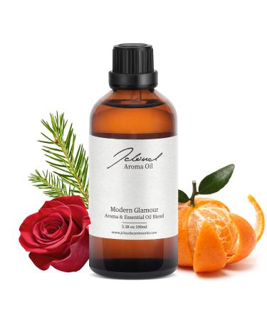 JCLOUD Hotel Diffuser Oil Inspired by W Hotel Scent Citrus Rose & Cedar Modern Glamour Essential Oil Luxury Long Lasting Aromatherapy Fragrance in Glass Bottle 100mL Modern Glamour Inspired By W Hotel