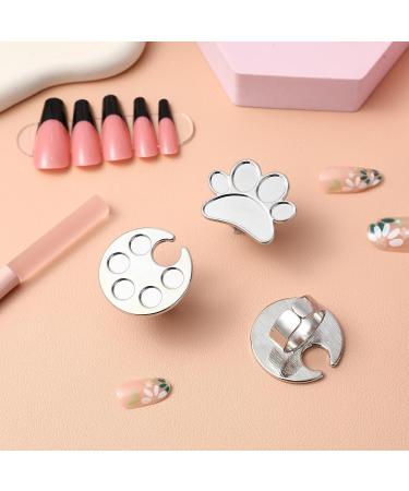 GALPADA Palette Annulaire 4 Pi ces pour Vernis Ongles Supports Argent s Accessoires Nail Art Ongles Professionnels et Amateurs - Buy Online on GoSupps.com
