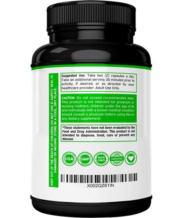 Muira Puama Root Extract 1000mg Capsules for Men and Women - 60 Count - Premium Quality - Gluten Free, Non-GMO, USA Made - Tested for Potency & Purity - Buy Online on GoSupps.com