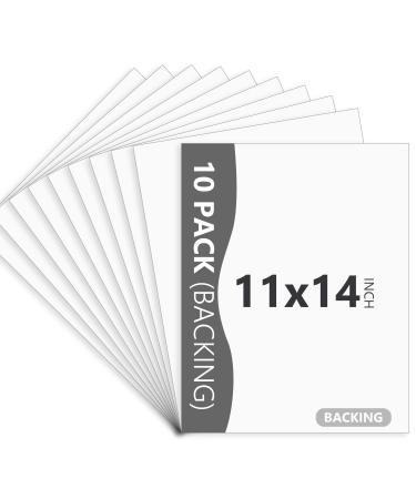Somime 10 Pack Backing Boards Only - 11X14 Uncut White Mats Matboards Acid Free & White Core Backerboards Ideal for Photos Pictures Prints Frames Arts 11x14 10pack backing boards