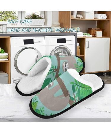 Shop Mnsruu Palm Sloth Jungle Home Slippers | Slipproof Slippers for Men UK8-11 | Ideal for Home Hotel Spa & Travel - Multicolored - Buy Online on GoSupps.com
