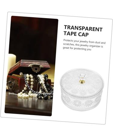 OUNONA Box Trinket Case Candy Jar with Covers Embossed Trinket Candy Bowl with Lid Crystal Covered Jars Glass Jewelry Case Covered Sugar Bowl The Pet Jewelry Jar Miss Earrings - Buy Online on GoSupps.com