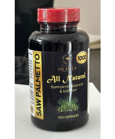 OLANTA TRADE SOLUTION Premium Saw Palmetto 1000mg - Boosts Prostate Function Support Healthy Urinary Stream & Support Male Vitality Naturally - 1 Bottle 100 Capsules