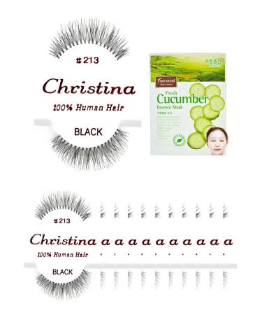 12X #213 Christina 100% Human Hair Fake Eyelashes - Premium Quality - Buy Online on GoSupps.com