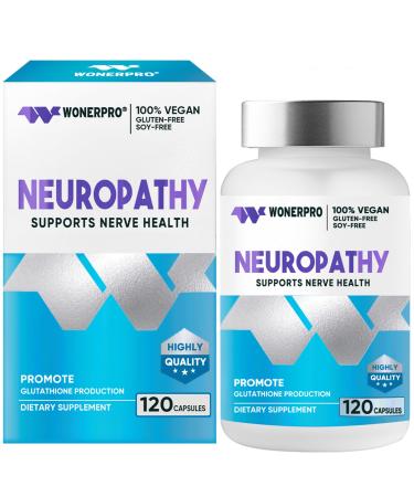 Nerve Savior for Neuropathy 600 mg Alpha Lipoic Acid Supplement for Fingers Hands Toes & Feet 120 Capsules White(neuropathy Support)