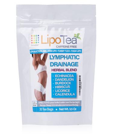 LIPOsuction TEA: LYMPHATIC DRAINAGE natural herbal tea blend I For lymphatic system recovery, swelling water retention relief I For 360 lipo, BBL, tummy tuck I Dandelion, Burdock Root, Echinacea, Licorice, Hibiscus, Red Root I 30 Tea Bags