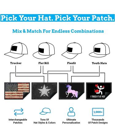 Pull Patch Tactical Hat | Snapback Trucker Cap with Hook & Loop | Charcoal/Black - Buy Online on GoSupps.com