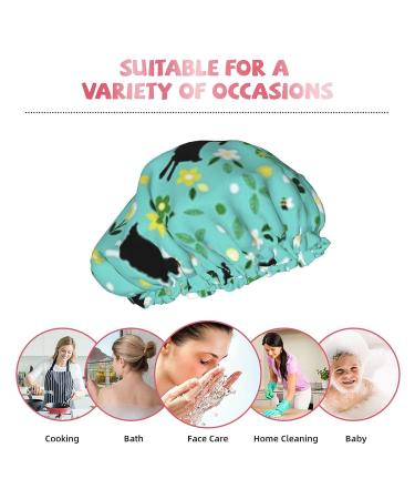 Goat Frolic Printed Shower Cap - Waterproof Bath Cap for Women - One Size Fits All - Ideal for All Hair Textures - Buy Online on GoSupps.com