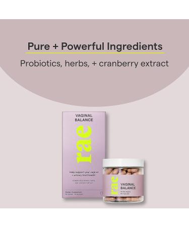 Rae Wellness Vaginal Balance Capsules - Natural UTI & Vaginal Health Supplement with Cranberry, Probiotics & Garlic - Vegan & Non-GMO - 60 Caps - Buy Online on GoSupps.com