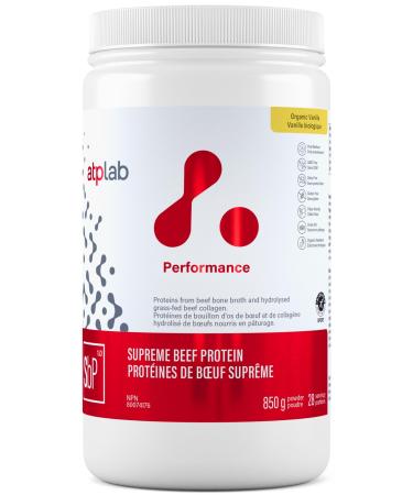ATP LAB - ATP Supreme Beef Protein Powder Grass Fed 850g (Vanilla Flavour) - Proteins From Beef Bone Broth & Hydrolysed Grass-fed Beef Collagen Vanilla 850 g (Pack of 1)