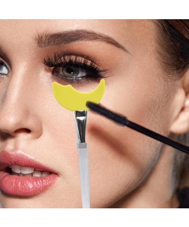Mascara Eyelashes Tools- 11cm * 4.5cm Portable Eyelash Brush Tool| Easy To Use Eyelash Tool Mascara Shield| Eyelashes Mascara Applicator Tool For Women Girls Ladies And Daily Parties Yellow - Buy Online on GoSupps.com