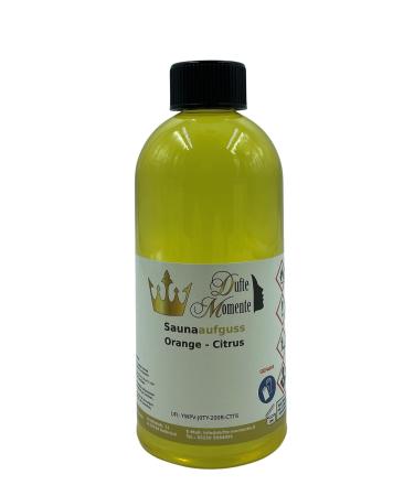 Small moments sauna infusion concentrate orange-citrus-500ml in a PET bottle with drip closure and child locking orange-citrus 500ml