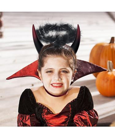 2pcs Halloweens Devil Horn Ear Hair Clip Hairpin Women Hair Barrettes Cosplays Hair Accessories For Party Costume Props Red - Buy Online on GoSupps.com