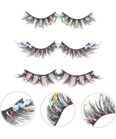 minkissy 3 Pairs False Lashes Decor Fake Eyelashes Individual False Eyelashes Wispy Eyelashes Fake Lashes Individual Fake Lashes Natural Makeup Tools for Women Slim Extend Chemical Fiber - Buy Online on GoSupps.com